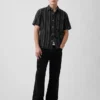 Chemise en lin et coton texturée