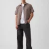 Chemise en lin et coton texturée