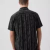 Chemise en lin et coton texturée