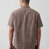 Chemise en lin et coton texturée