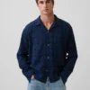 Chemise en seersucker à coupe ample et ourlet droit
