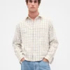 Chemise en sergé à ourlet droit