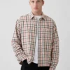 Chemise en sergé à ourlet droit
