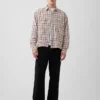 Chemise en sergé à ourlet droit