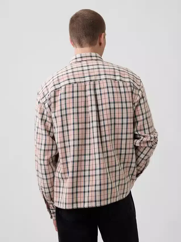 Chemise en sergé à ourlet droit