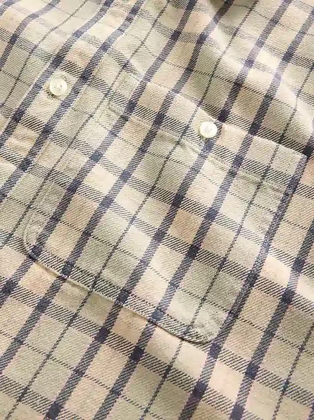 Chemise en sergé à ourlet droit