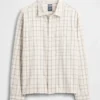 Chemise en sergé à ourlet droit
