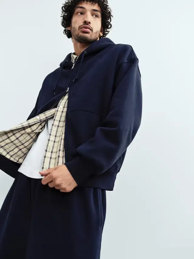 Chemise en sergé à ourlet droit