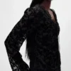 Chemise en velours dévoré