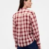Chemise en voile à carreaux