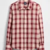 Chemise en voile à carreaux
