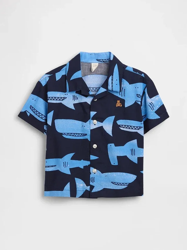 Chemise imprimée en popeline de coton bio pour Bébé & Enfant