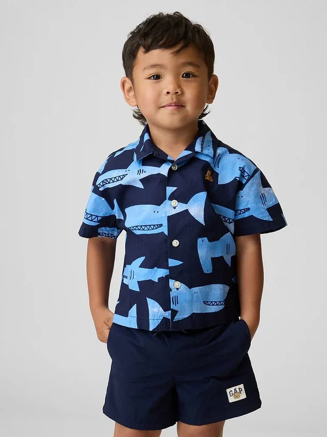 Chemise imprimée en popeline de coton bio pour Bébé & Enfant