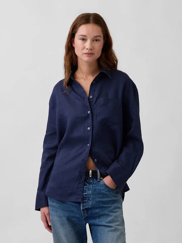 Chemise oversize 100 % lin