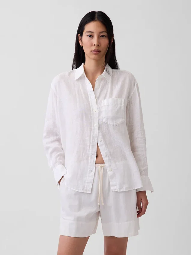 Chemise oversize 100 % lin