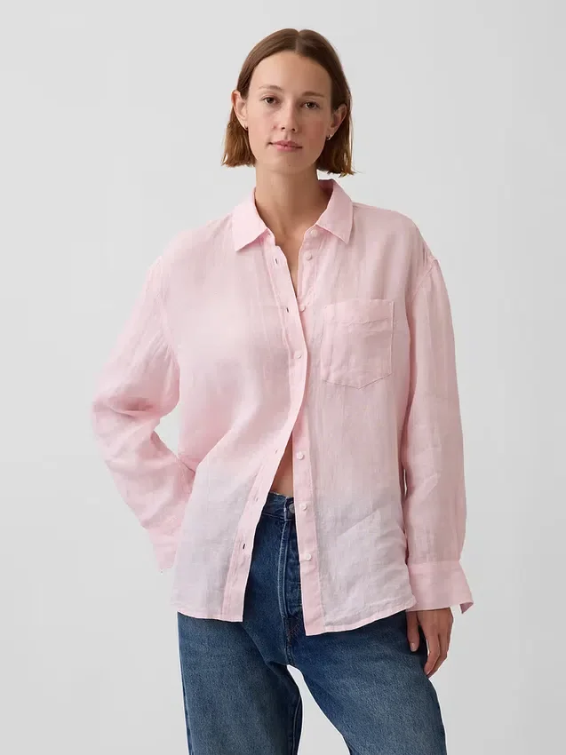 Chemise oversize 100 % lin