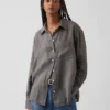 Chemise oversize 100 % lin