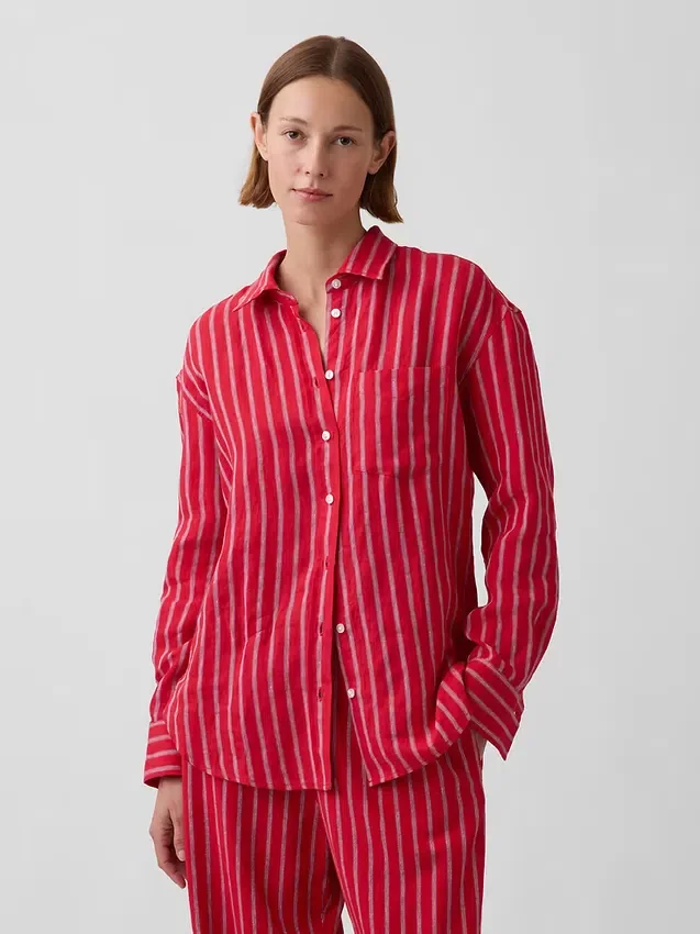 Chemise oversize 100 % lin