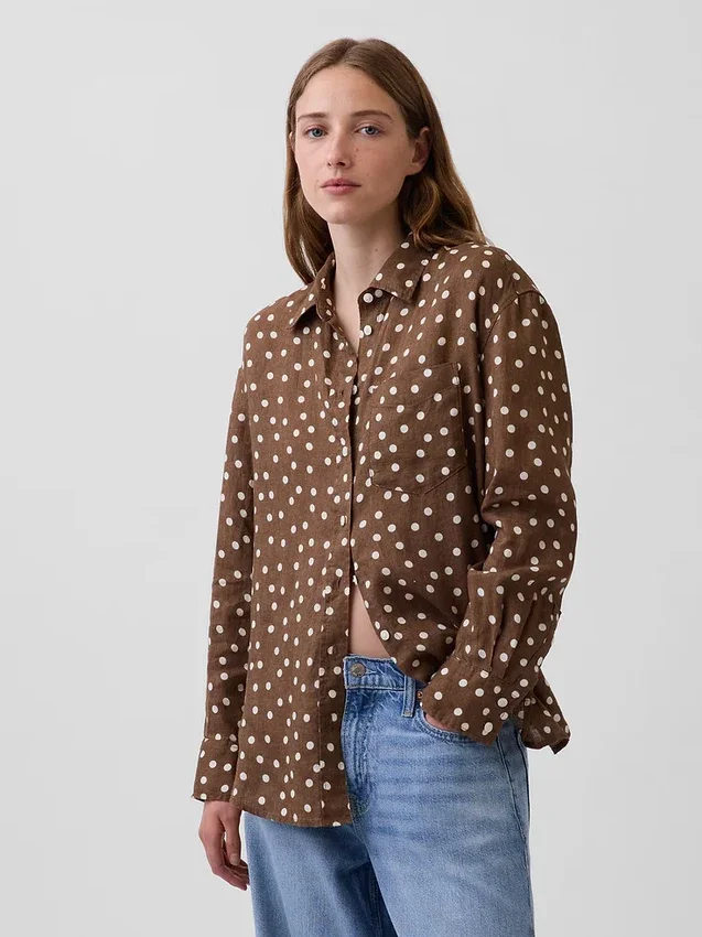 Chemise oversize 100 % lin