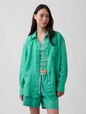 Chemise oversize 100 % lin