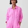 Chemise oversize 100 % lin