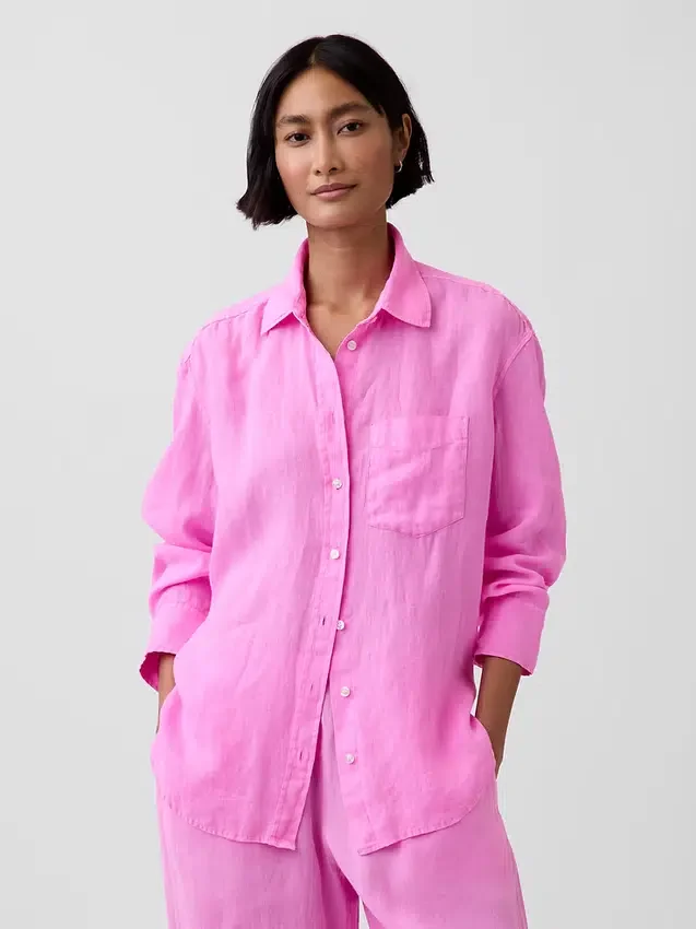 Chemise oversize 100 % lin
