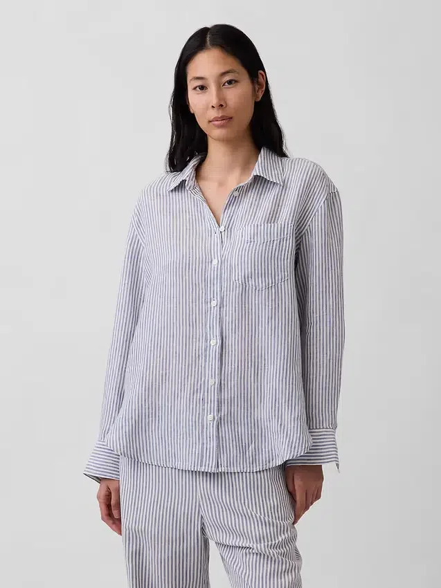 Chemise oversize 100 % lin