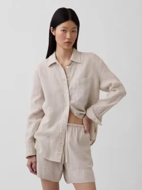 Chemise oversize 100 % lin