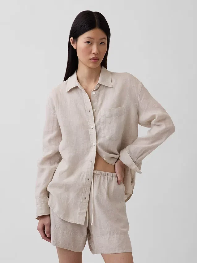 Chemise oversize 100 % lin