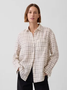 Chemise oversize 100 % lin