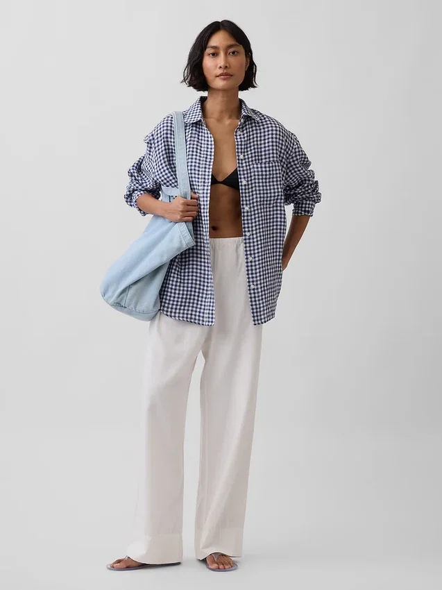 Chemise oversize 100 % lin