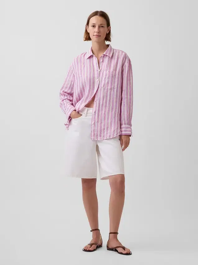 Chemise oversize 100 % lin