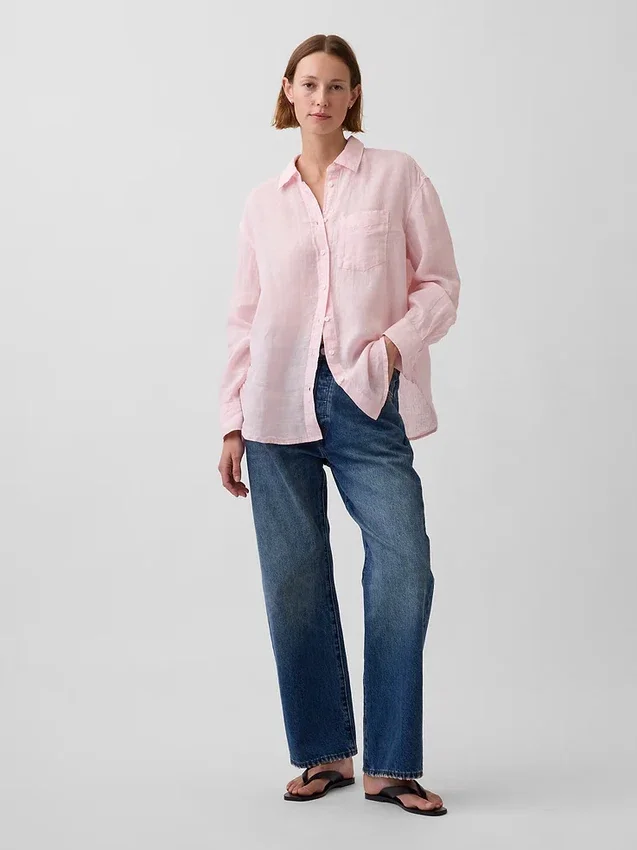 Chemise oversize 100 % lin