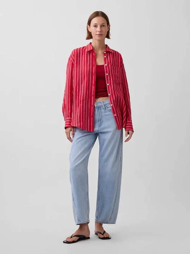 Chemise oversize 100 % lin