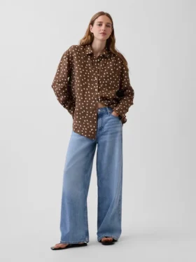 Chemise oversize 100 % lin