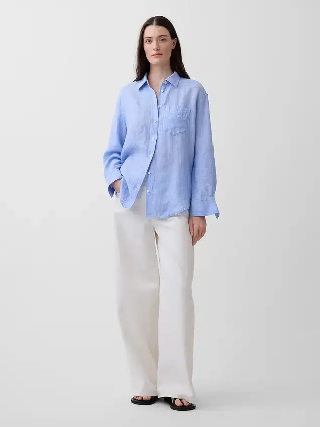 Chemise oversize 100 % lin