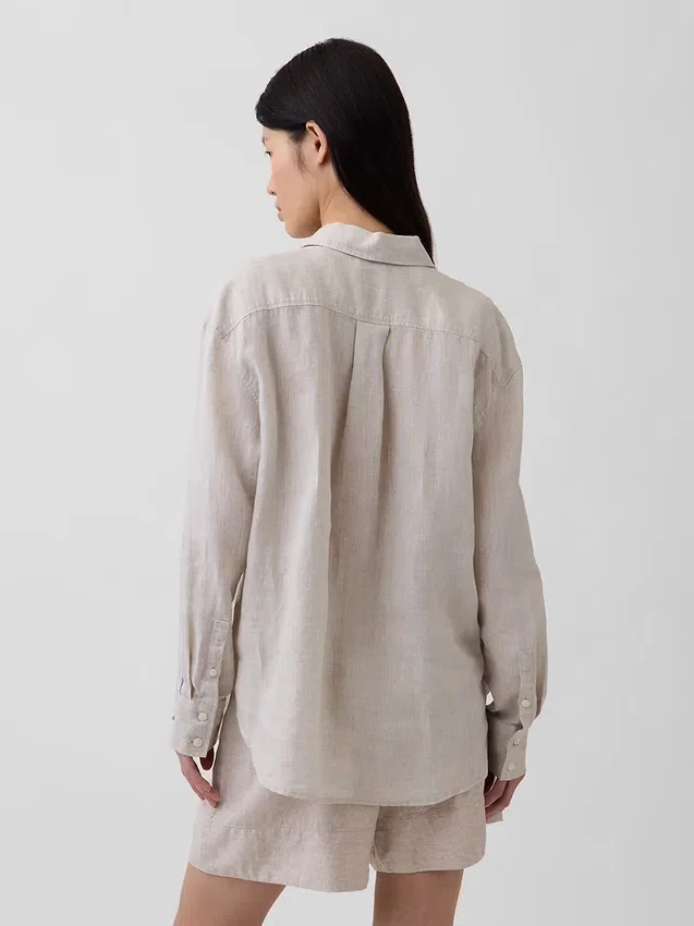 Chemise oversize 100 % lin
