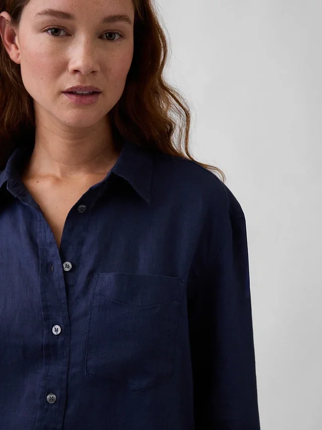 Chemise oversize 100 % lin