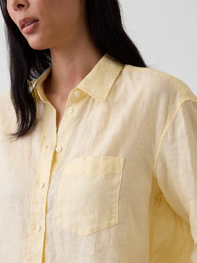 Chemise oversize 100 % lin