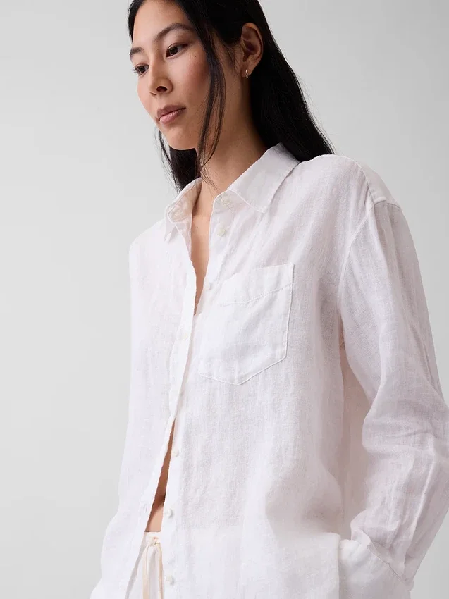 Chemise oversize 100 % lin