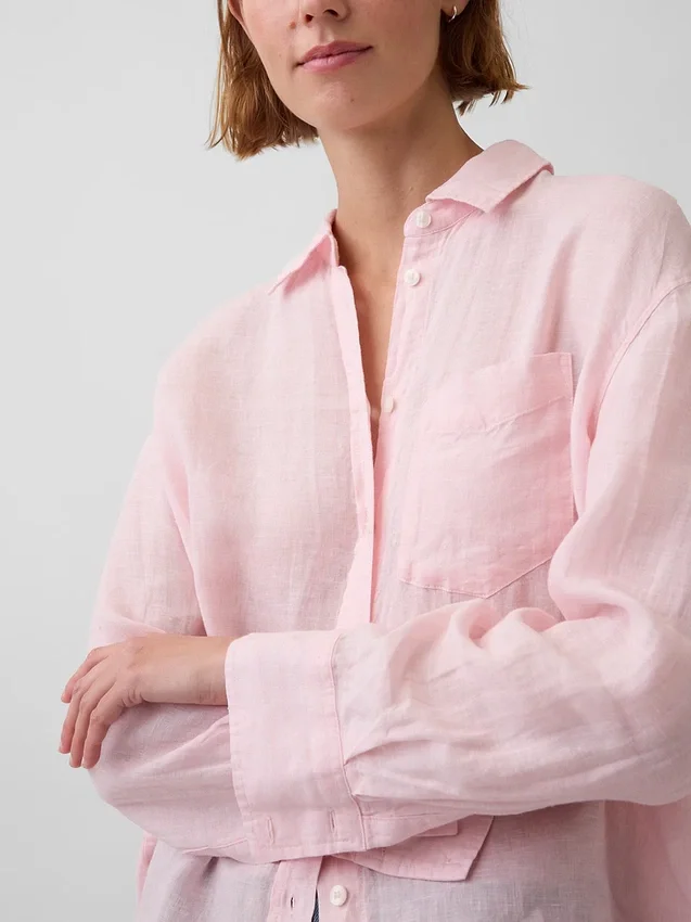 Chemise oversize 100 % lin