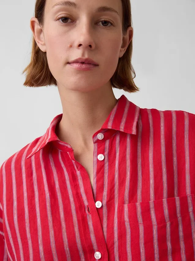 Chemise oversize 100 % lin