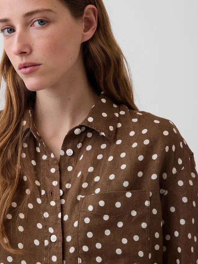 Chemise oversize 100 % lin