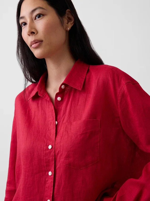 Chemise oversize 100 % lin