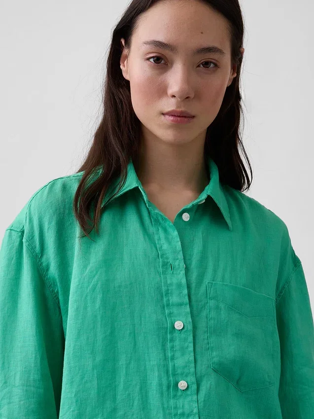 Chemise oversize 100 % lin