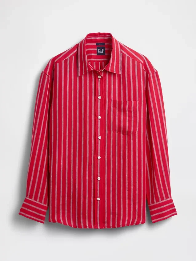 Chemise oversize 100 % lin