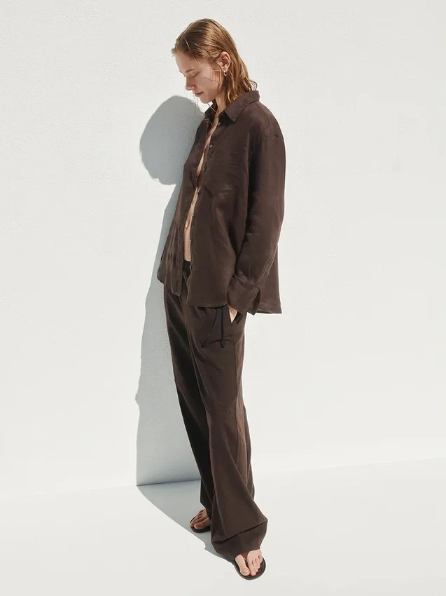 Chemise oversize 100 % lin