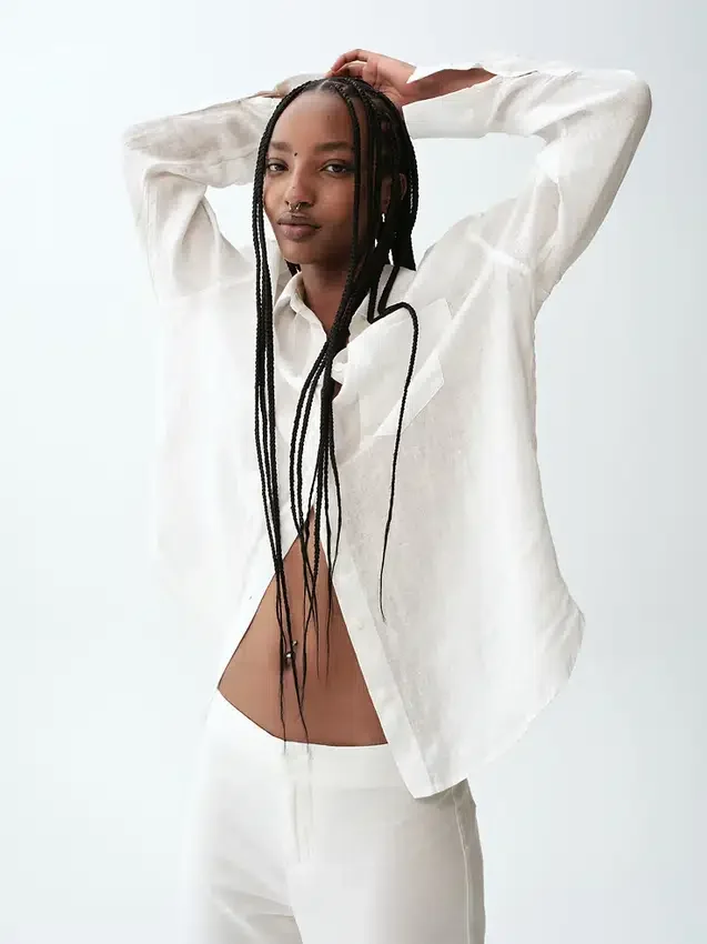 Chemise oversize 100 % lin
