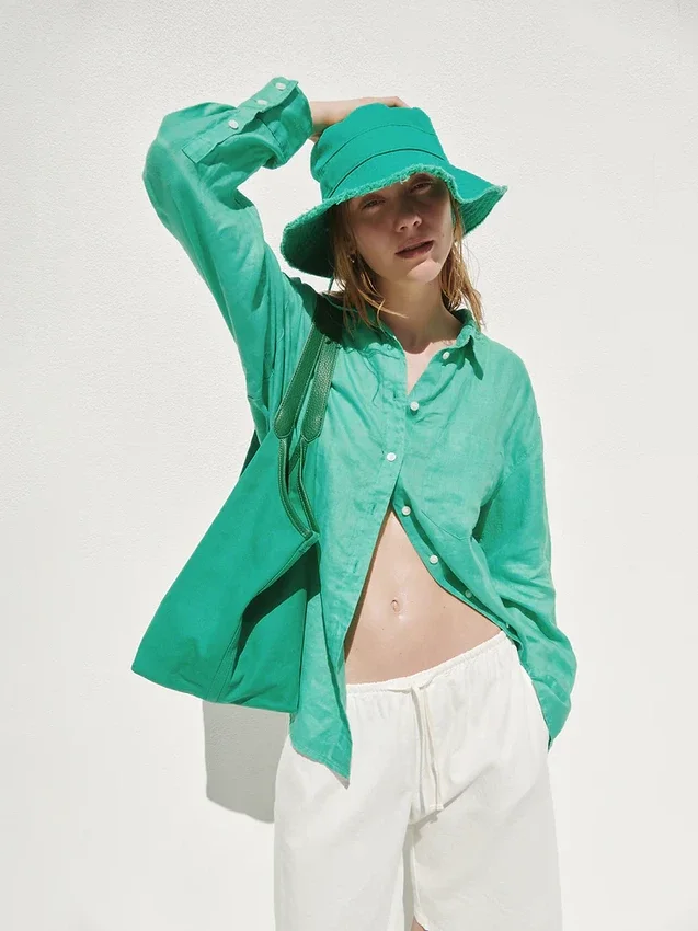 Chemise oversize 100 % lin