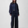 Chemise oversize à boutons en molleton français épais